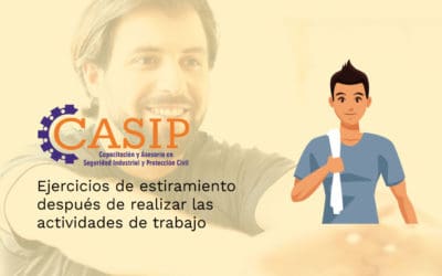 Estiramiento antes de realizar actividades de trabajo